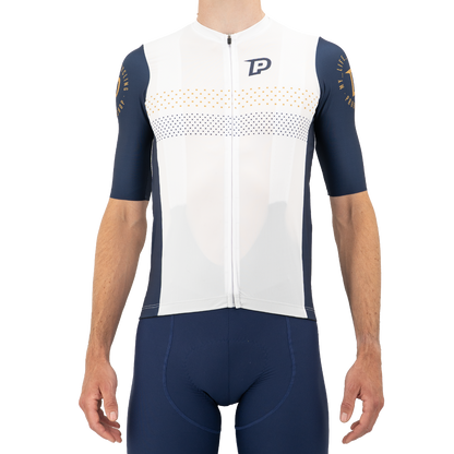 Camisola PROBIKESHOP By CHEF DE FILE Mangas Curtas Azul-marinho/Branco