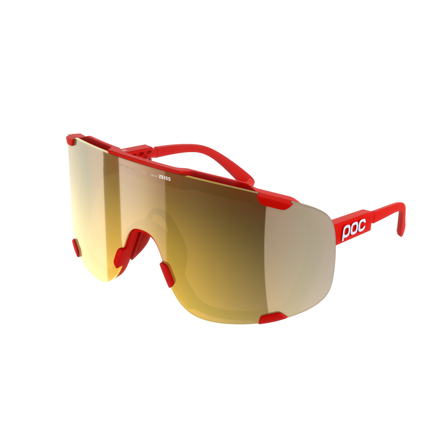POC DEVOUR + Goggles Red/Clarity Road/Partly Sunny Gold