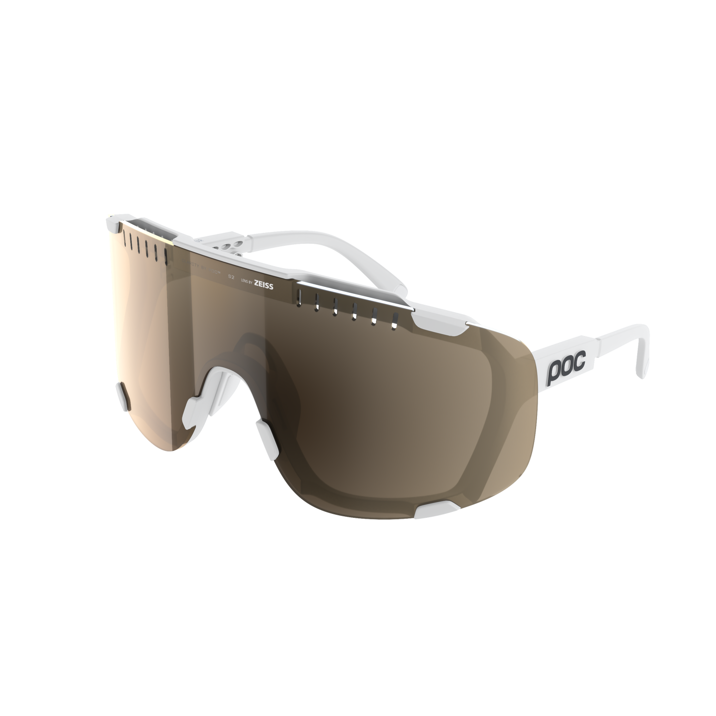 Óculos POC DEVOUR WF + Branco Lente Clarity Trail Partly Sunny Silver