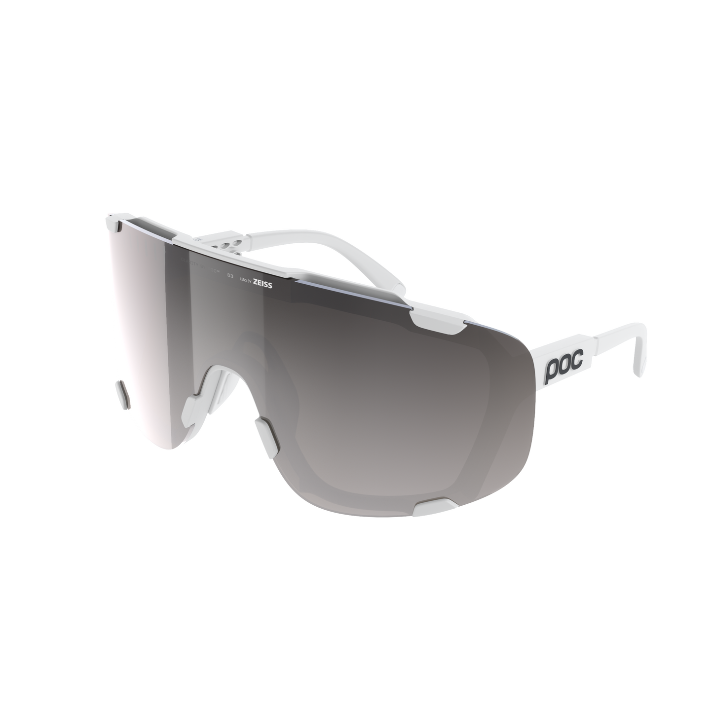 Óculos POC DEVOUR WF+ Branco Lente Clarity Road Sunny Silver