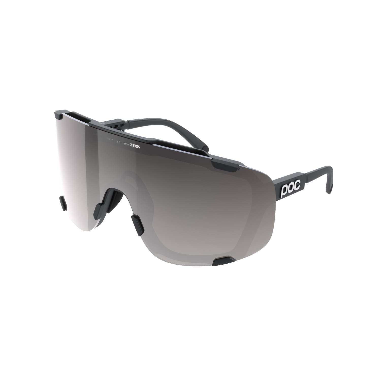 Óculos POC DEVOUR WF + Preto Lente Clarity Road Sunny Silver