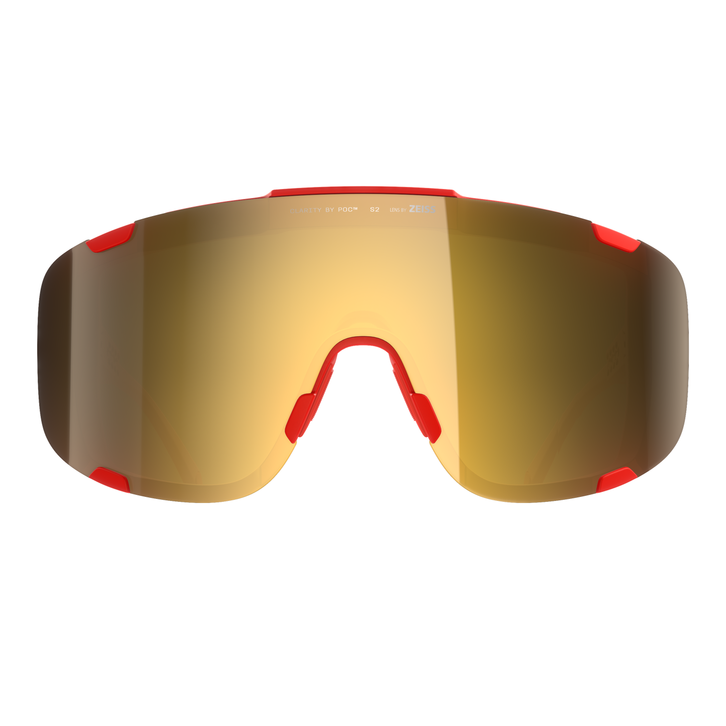 Óculos POC DEVOUR WF + Vermelho Lente Clarity Road Partly Sunny Gold