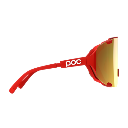 Óculos POC DEVOUR WF + Vermelho Lente Clarity Road Partly Sunny Gold