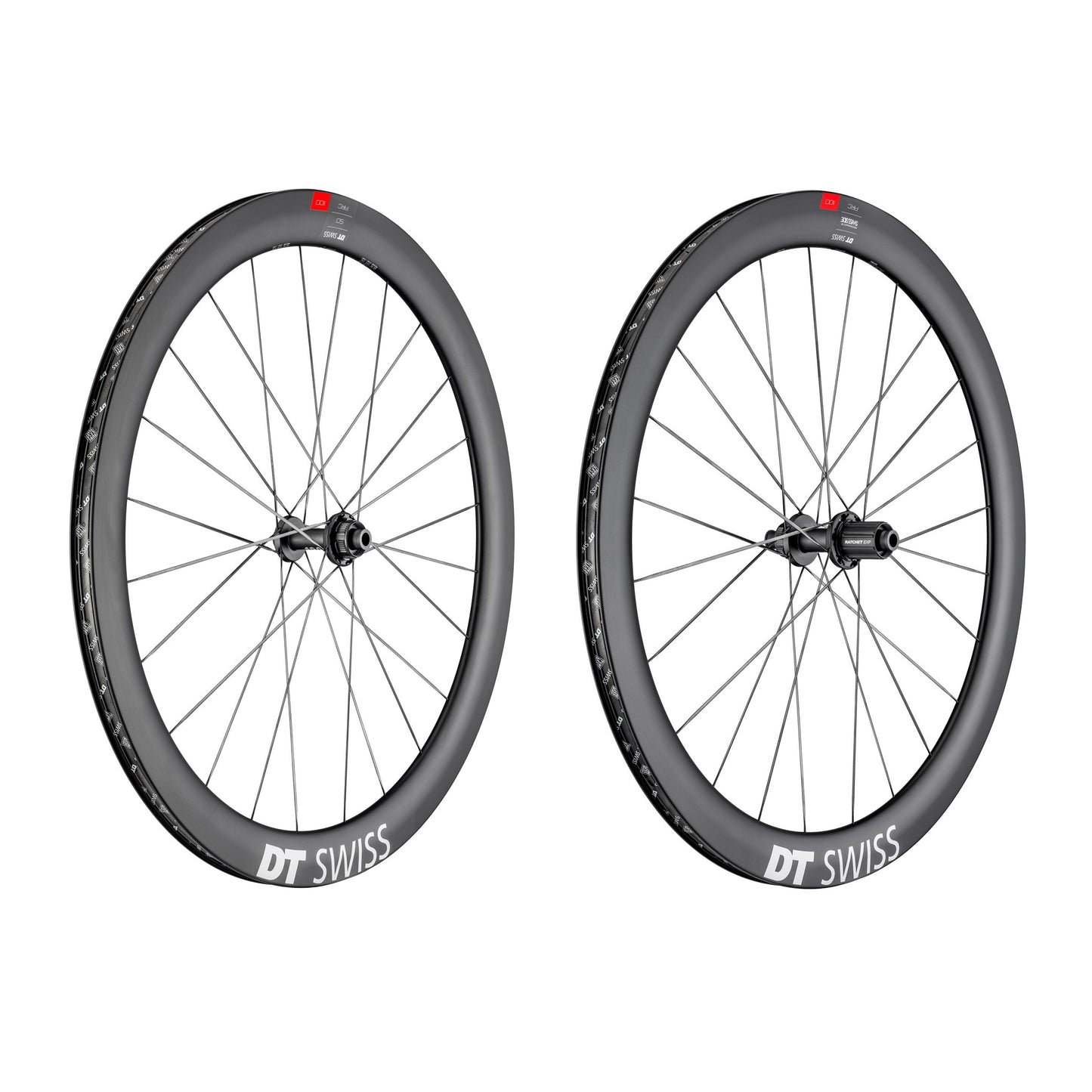 Par de rodas DT SWISS ARC 1100 DICUT 50 DISC com pneus (Centerlock)