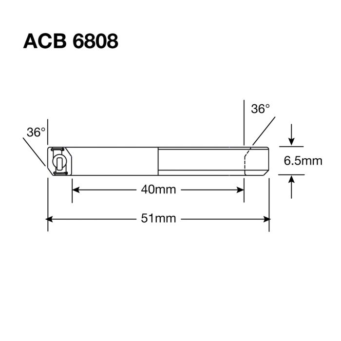 ENDURO BEARINGS 6808 SS Rolamento de direção - 440c Inoxidável (Contacto angular) - 40x51x6,5 (36x36°) ACB