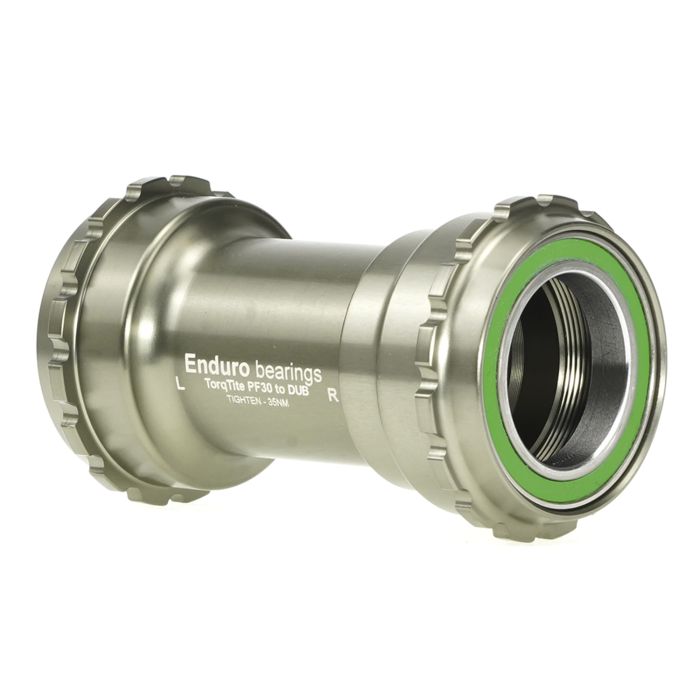 ENDURO BEARINGS Suporte inferior TorqTite PF30 Eixo DUB Rolamentos em aço inoxidável Grafite