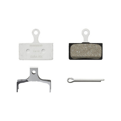 Pastilhas de travão SHIMANO G05A-RX orgânicas – XT / SLX / Deore (2 pistões)