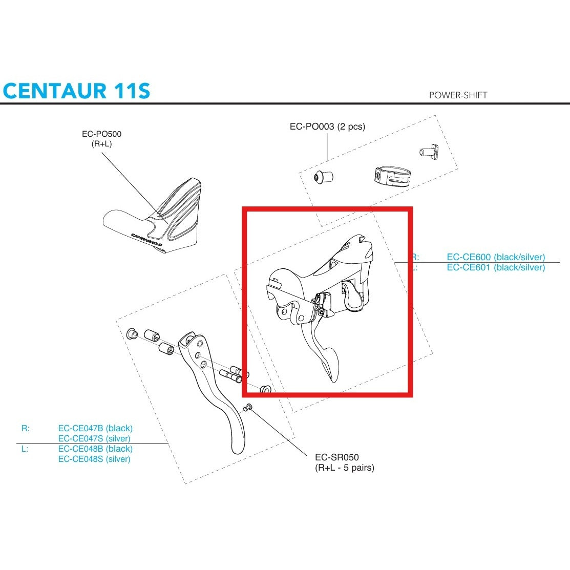 BLOCO DE INDEXAÇÃO DIREITO CAMPAGNOLO CENTAUR 2018 POWER-SHIFT 11V