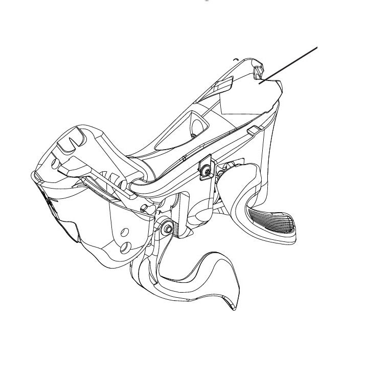 CAMPAGNOLO EKAR 13V Travão de disco Corpo da alavanca de mudanças direita