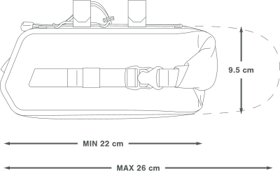 APIDURA RACING AEROBAR PACK 2,5 L Saco de guiador Preto