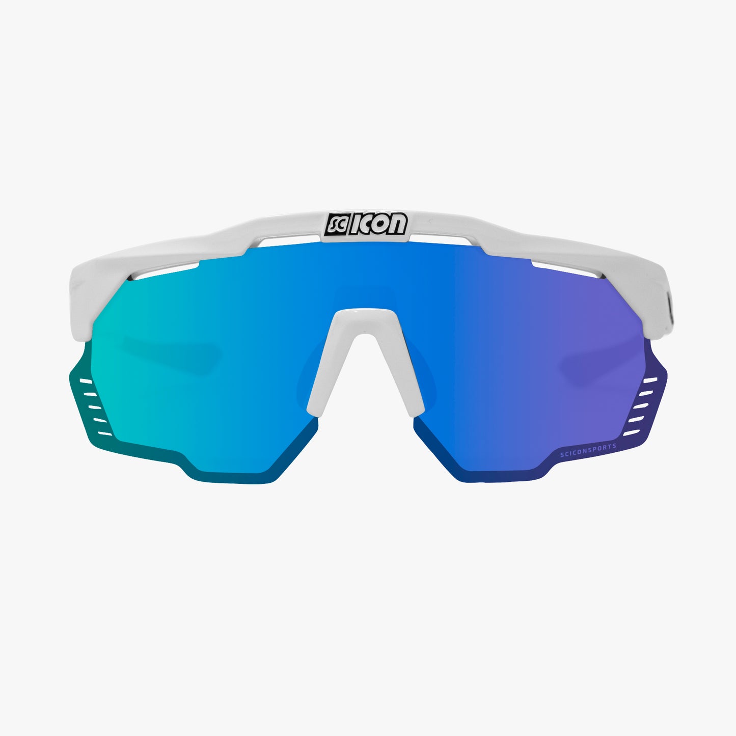 Óculos de sol SCICON AEROSHADE KUNKEN Branco Multimirror Azul
