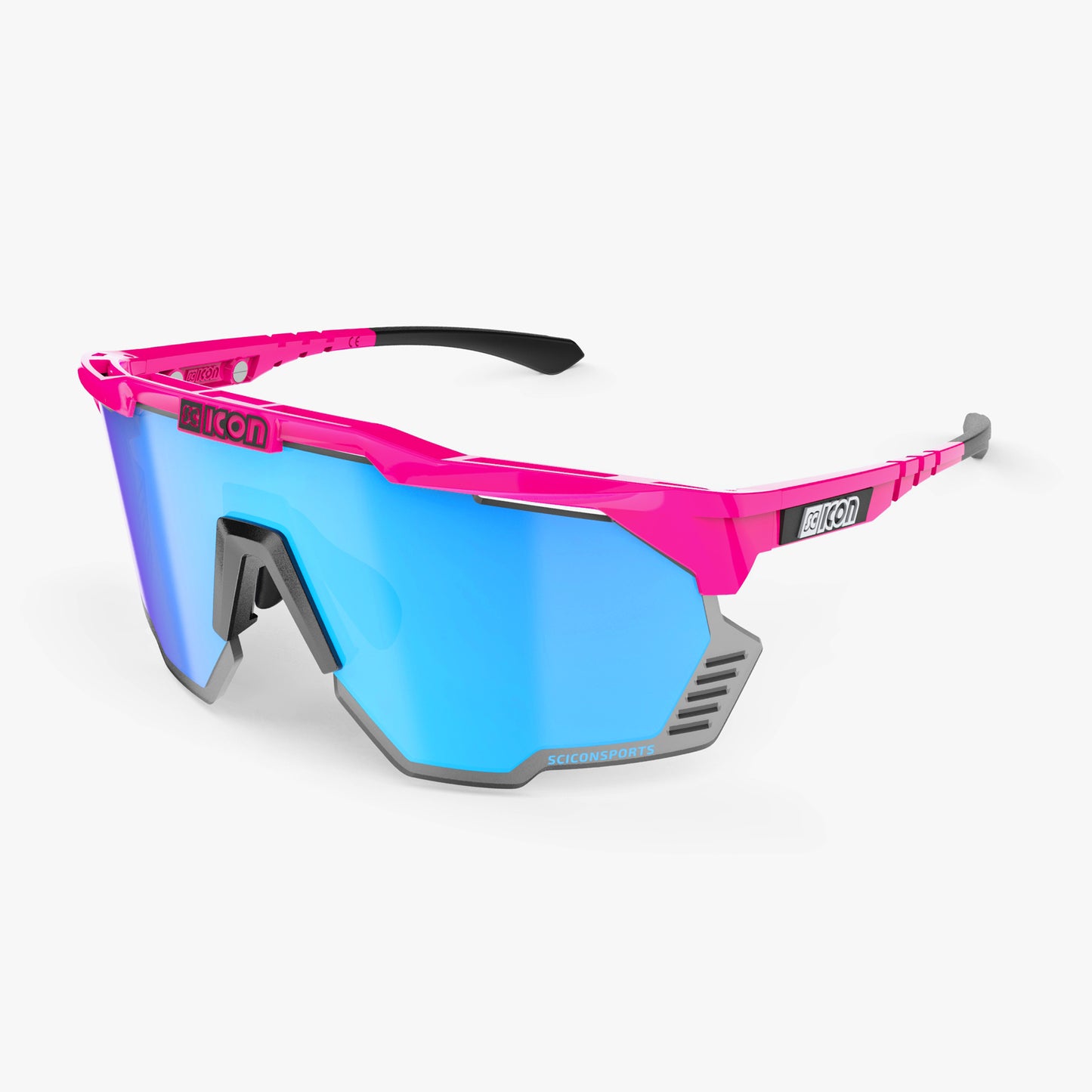 Óculos de sol SCICON AEROSHADE KUNKEN Fluo Pink Multimirror Blue