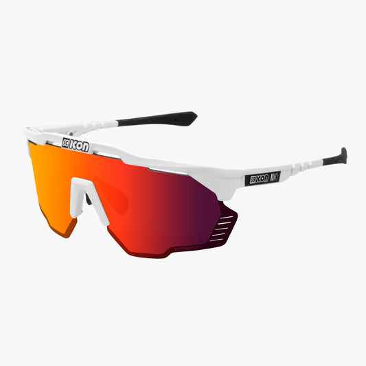 Óculos de proteção SCICON AEROSHADE KUNKEN Branco Multimirror Vermelho