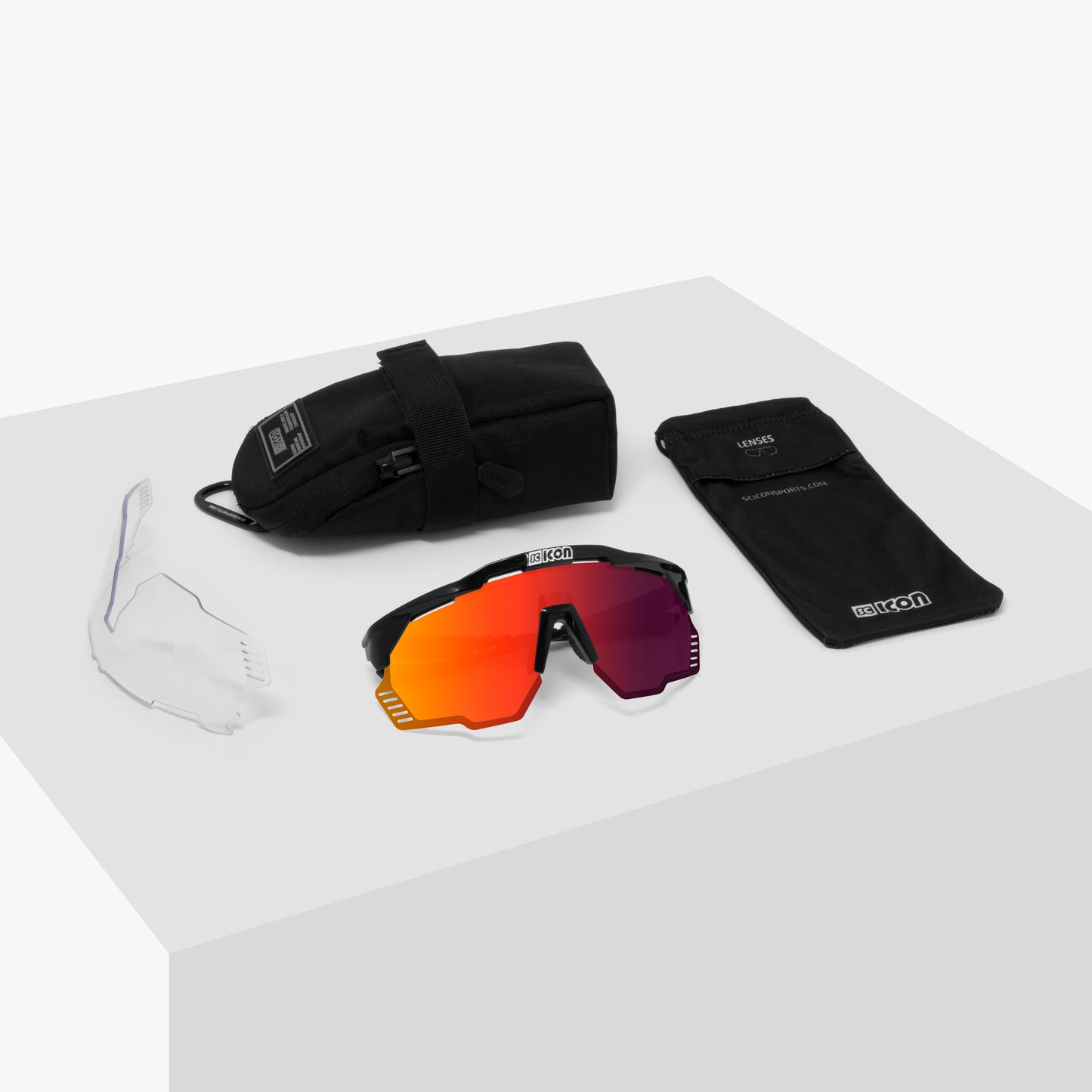 Óculos de proteção SCICON AEROSHADE KUNKEN Branco Multimirror Vermelho