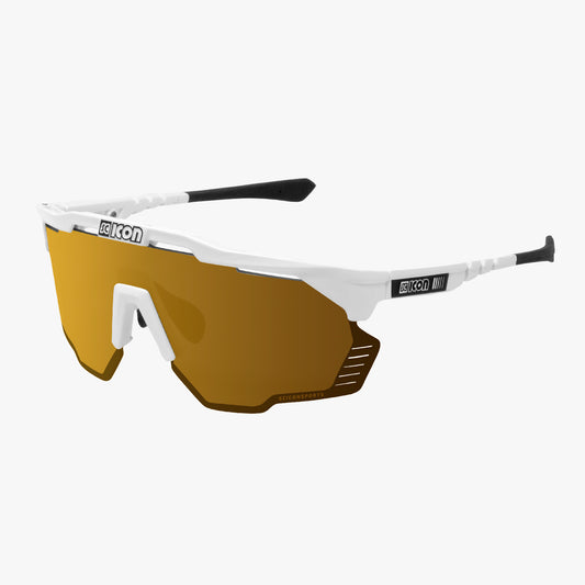 Óculos de sol SCICON AEROSHADE KUNKEN Branco Multimirror Bronze