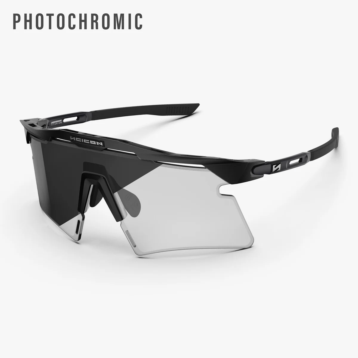 SCICON AEROSHADE 2.0 TITANIUM Glasses Matt Black Grey Photochromic Lens