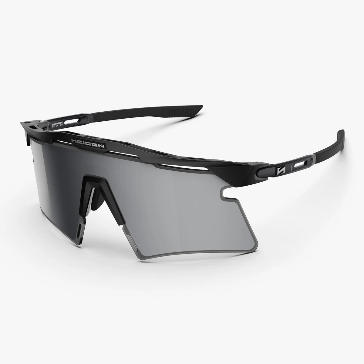 SCICON AEROSHADE 2.0 TITANIUM Glasses Matt Black Multimirror Silver + Pink Lens