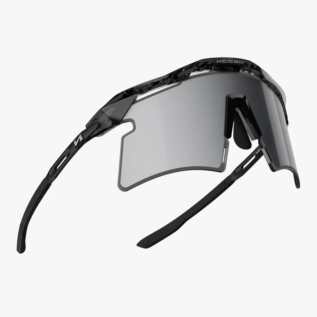 SCICON AEROSHADE 2.0 TITANIUM Glasses Black Crystal Gloss Multimirror Silver + Pink Lens