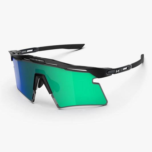 Óculos SCICON AEROSHADE 2.0 TITANIUM Lentes Preto Mate Multimirror Azul Verde + Rosa