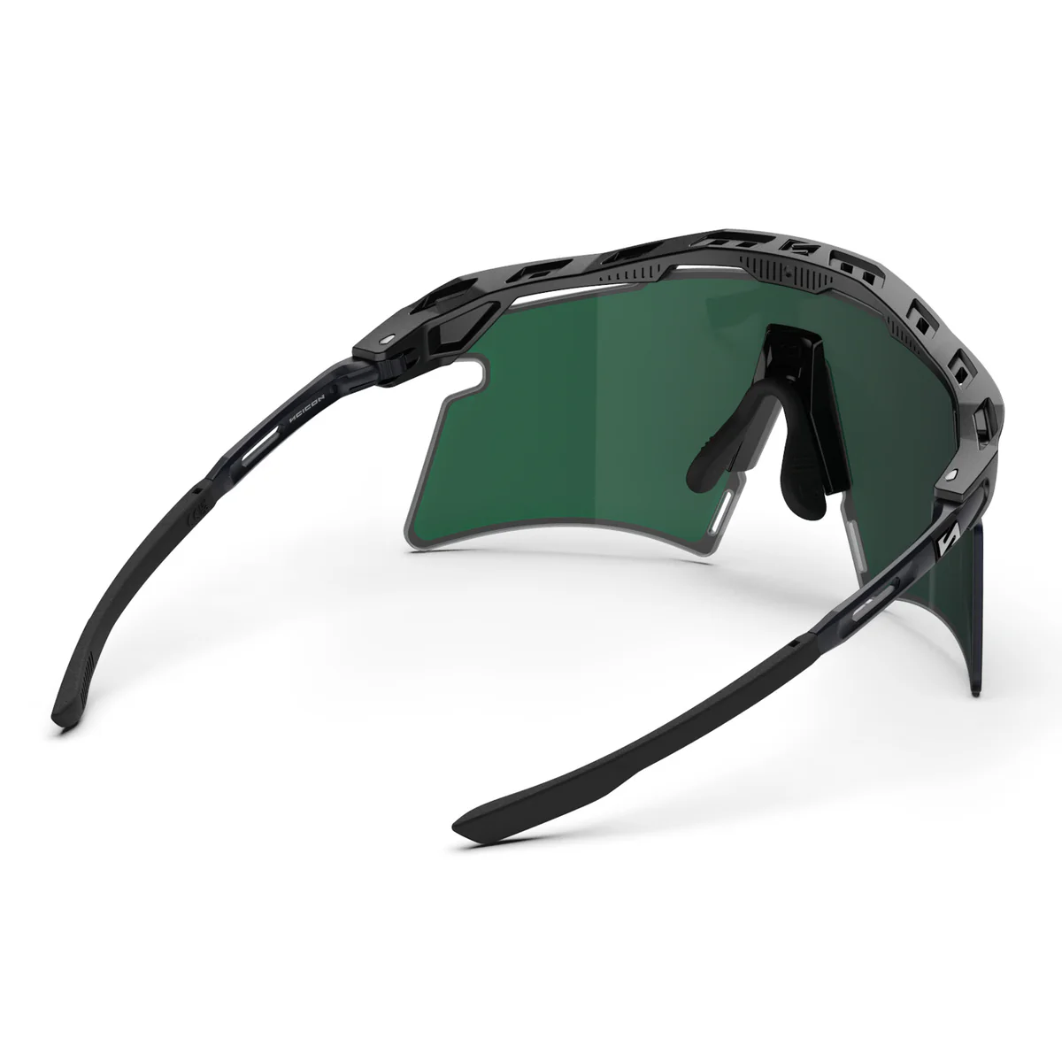 Óculos SCICON AEROSHADE 2.0 TITANIUM Lentes Preto Mate Multimirror Azul Verde + Rosa