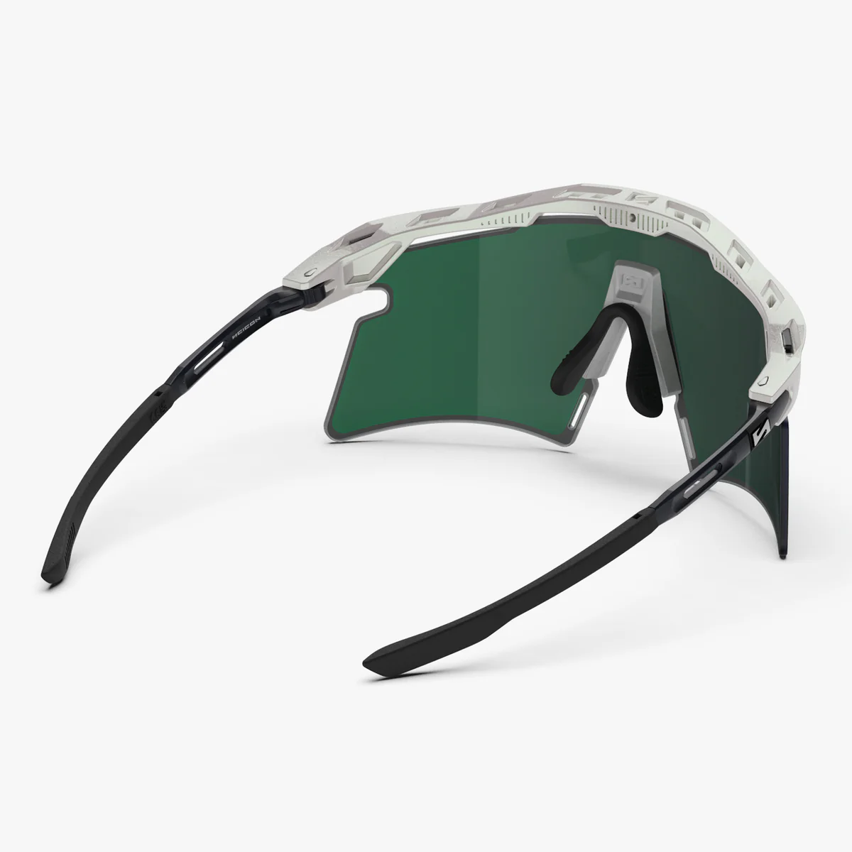 Óculos de sol SCICON AEROSHADE 2.0 TITANIUM Metal branco Lentes multi-espelho Azul Verde + Rosa