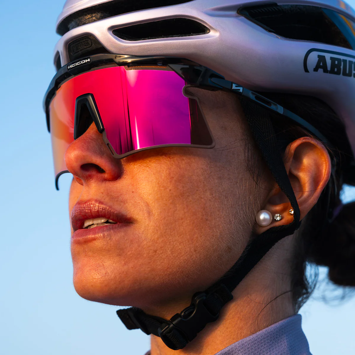 Óculos de sol SCICON AEROSHADE 2.0 TITANIUM Preto Cristal Brilhante Multirror Sunburts + Lente Rosa