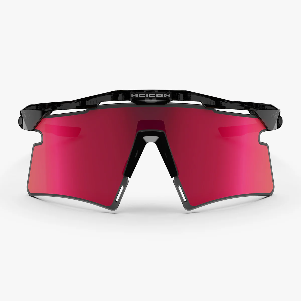 Óculos de sol SCICON AEROSHADE 2.0 TITANIUM Preto Cristal Brilhante Multirror Sunburts + Lente Rosa