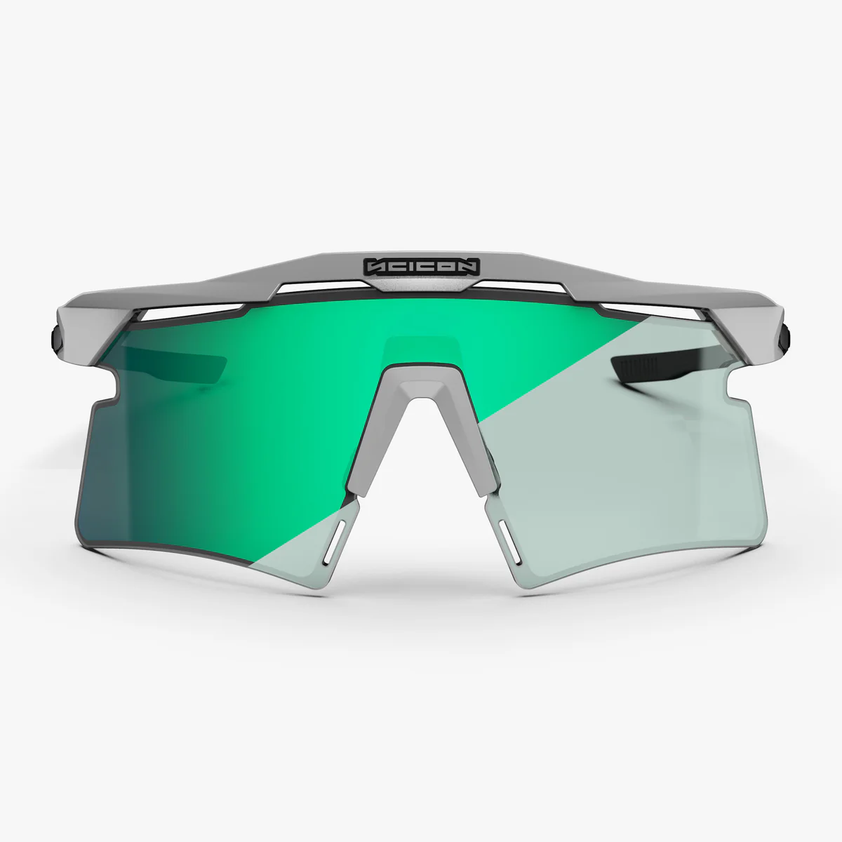 SCICON AEROSHADE 2.0 TITANIUM Óculos de metal branco Lentes fotocromáticas verde-azuladas