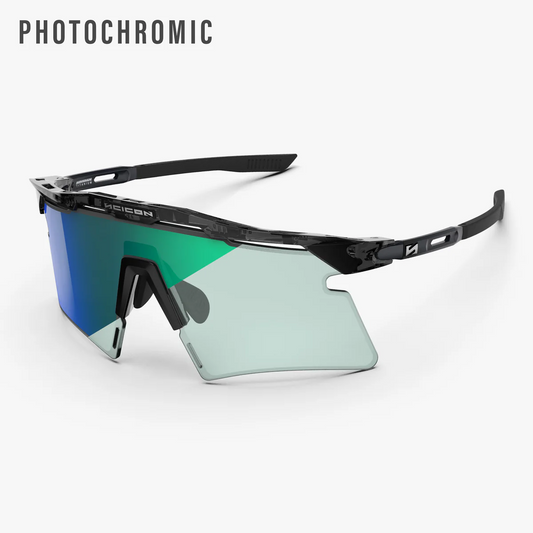 Óculos de sol SCICON AEROSHADE 2.0 TITANIUM Preto Cristal Brilhante Azul Verde Lentes Fotocromáticas