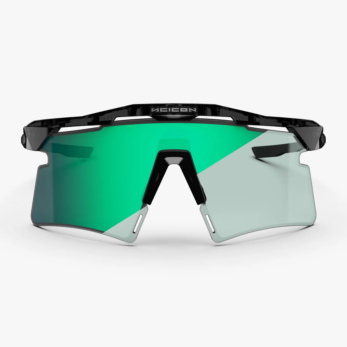 Óculos de sol SCICON AEROSHADE 2.0 TITANIUM Preto Cristal Brilhante Azul Verde Lentes Fotocromáticas