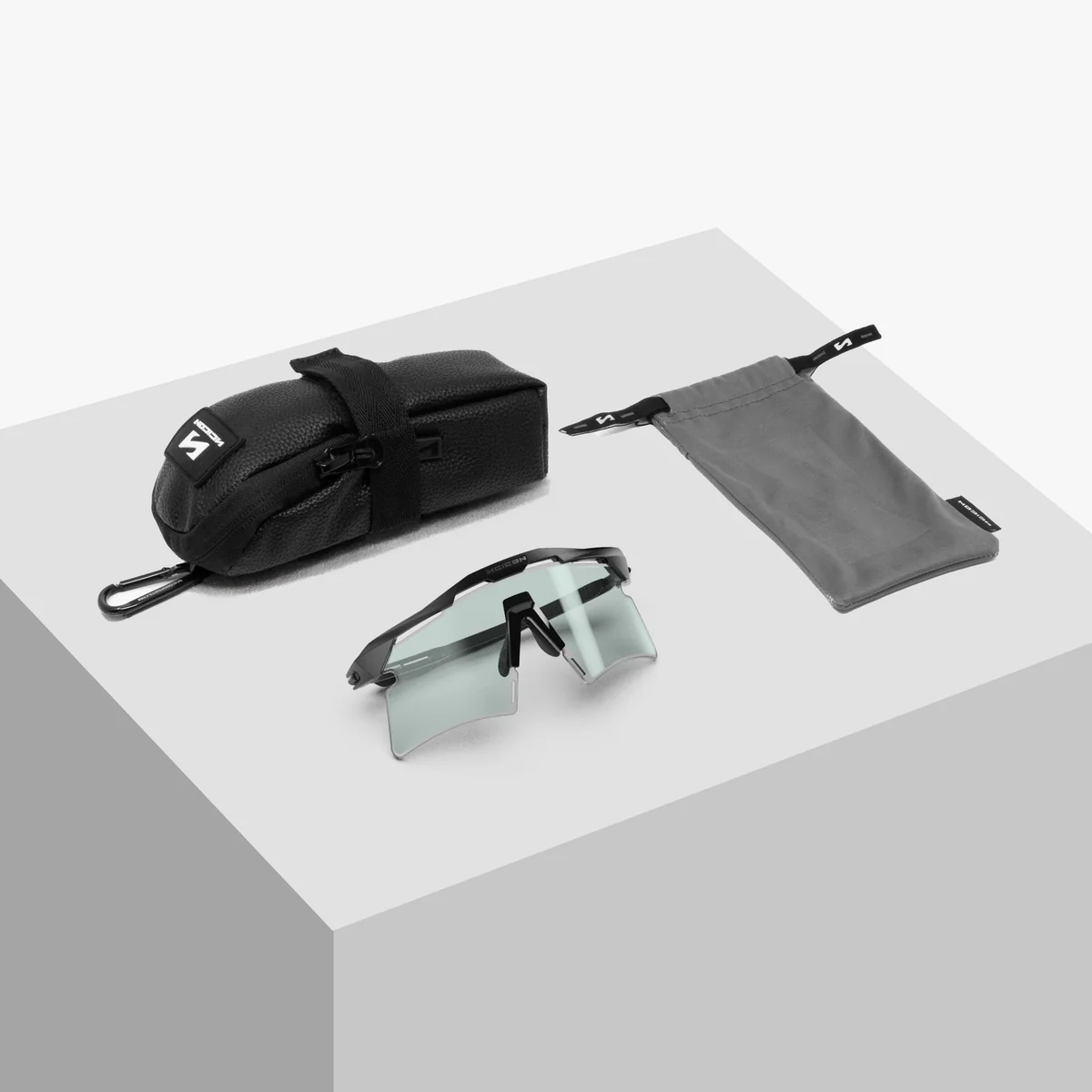 Óculos de sol SCICON AEROSHADE 2.0 TITANIUM Preto Cristal Brilhante Azul Verde Lentes Fotocromáticas
