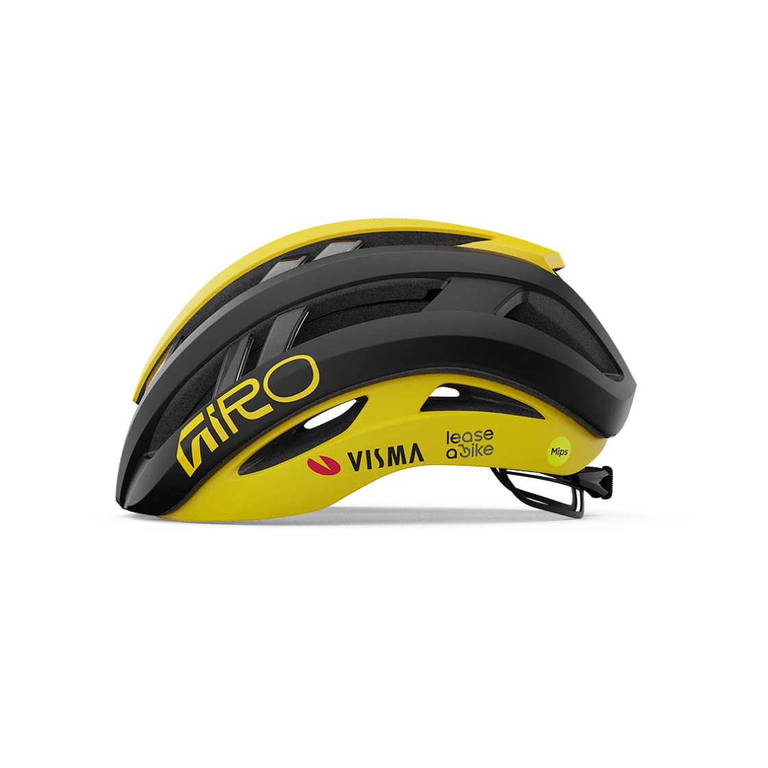 Capacete de estrada GIRO ARIES MIPS SPHERICAL VISMA LEASE A BIKE Preto/Amarelo