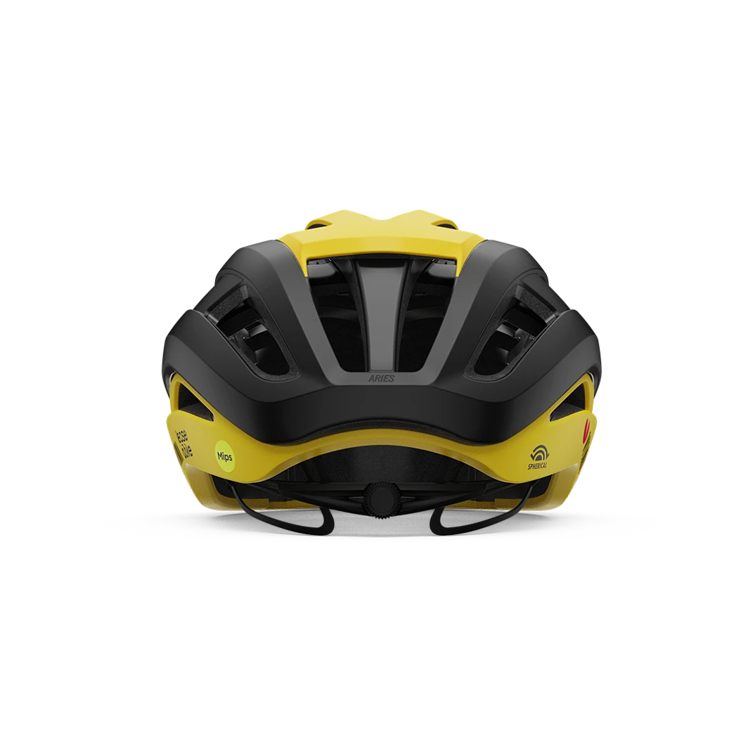 Capacete de estrada GIRO ARIES MIPS SPHERICAL VISMA LEASE A BIKE Preto/Amarelo
