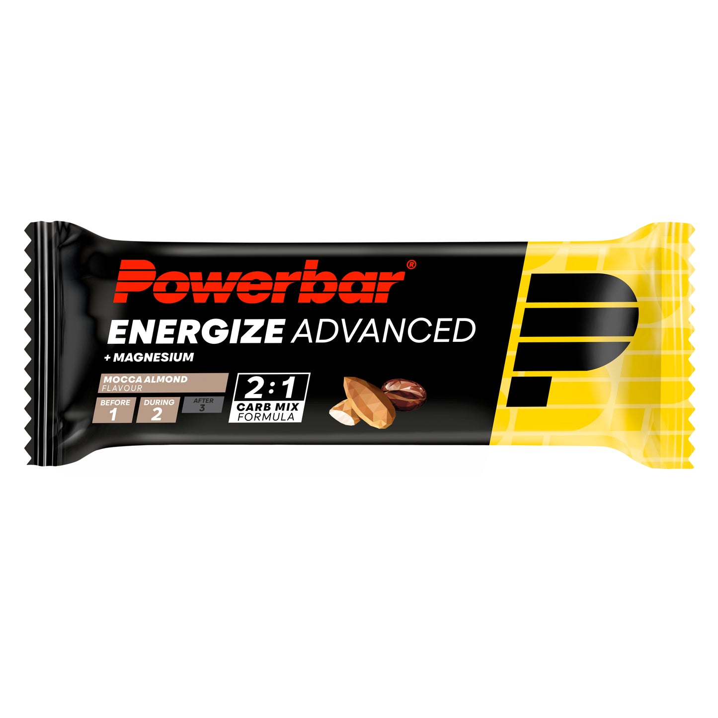 Barra energética POWERBAR ENERGIZE ADVANCED (55g) Amêndoa Mocca