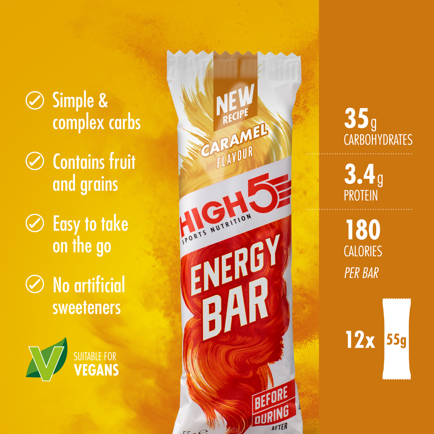 BARRA ENERGÉTICA HIGH5 (55g) Caramelo