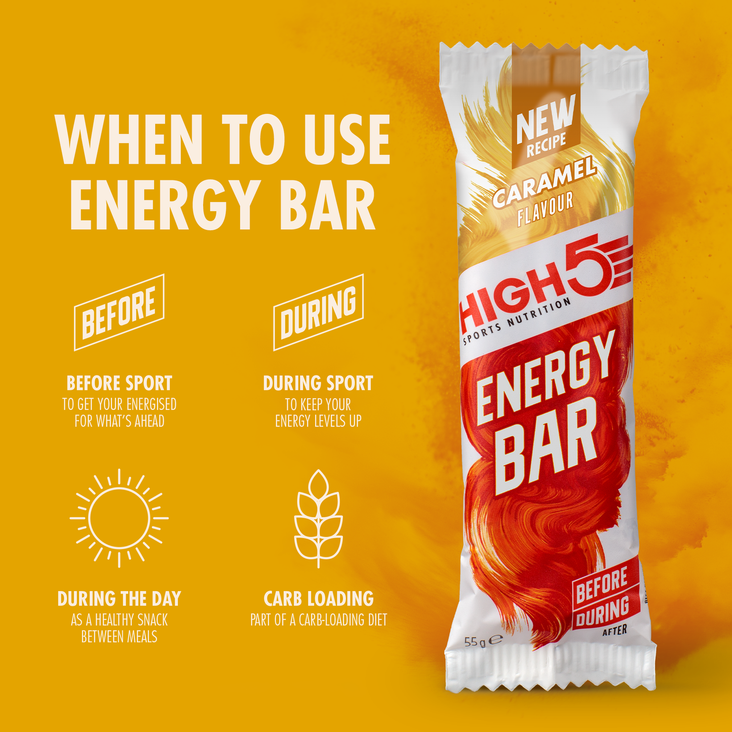 BARRA ENERGÉTICA HIGH5 (55g) Caramelo