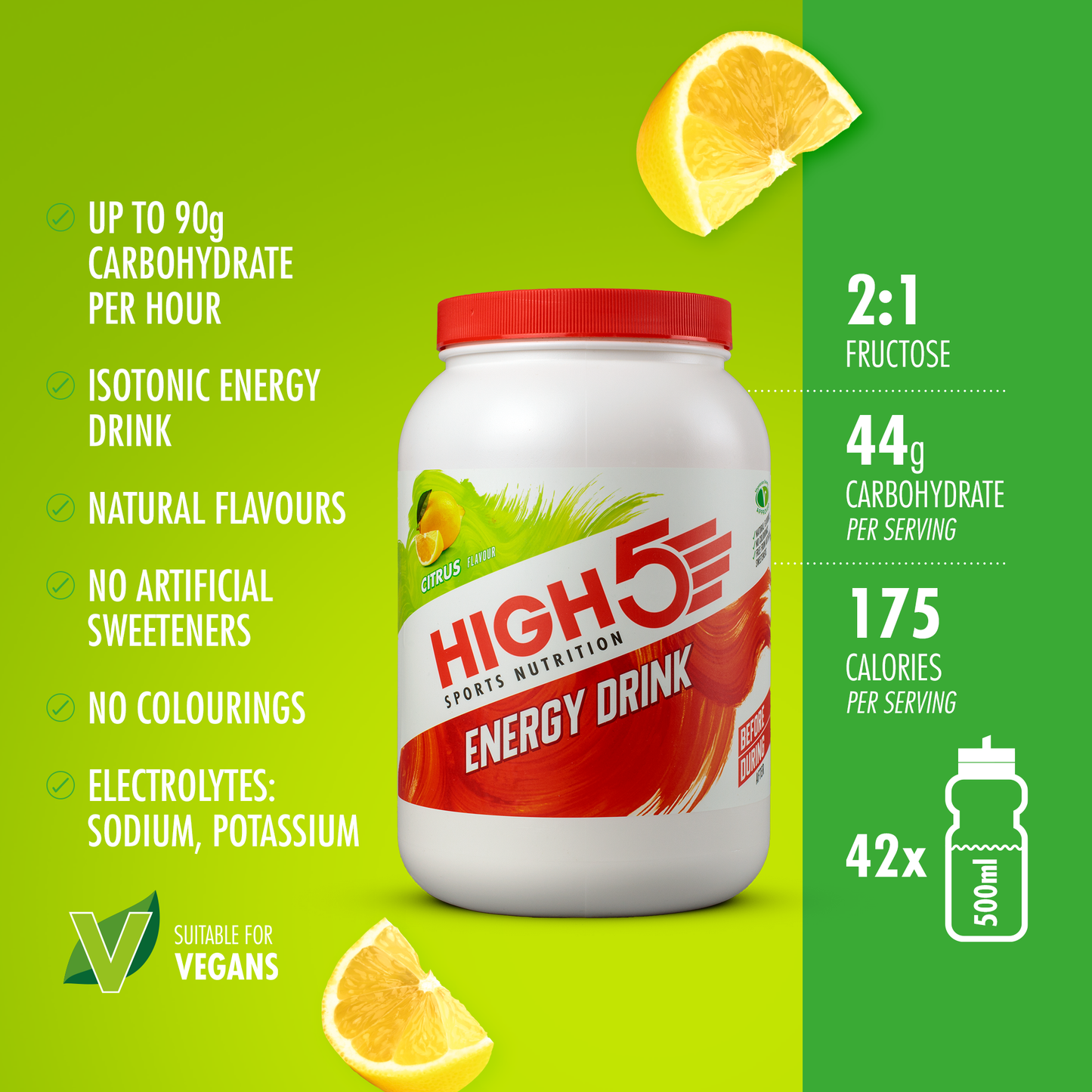 BEBIDA ENERGÉTICA HIGH5 (2,2 kg) Limão