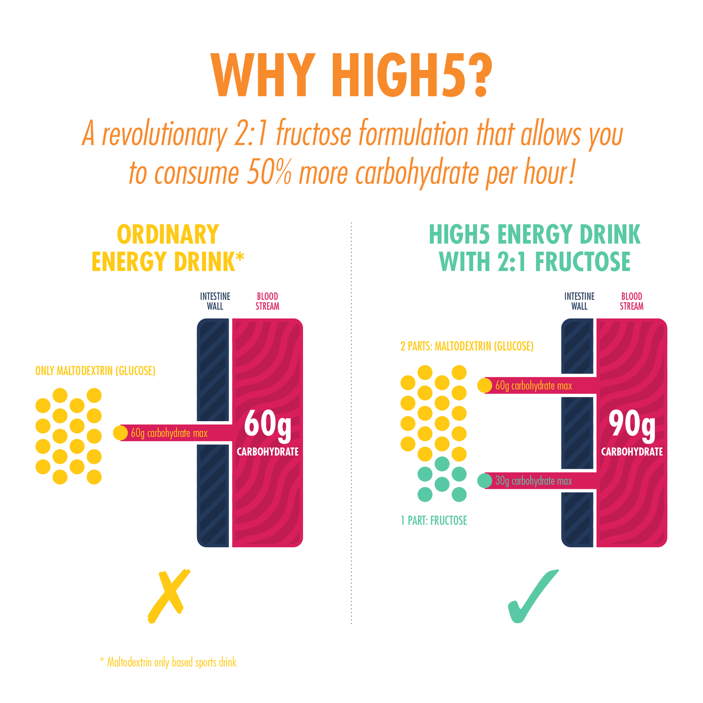Bebida energética HIGH5 ENERGY DRINK (2,2 kg) Tropical