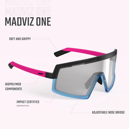 Óculos LEATT MADVIZ ONE Preto/Branco Lente Iriz Vermelho