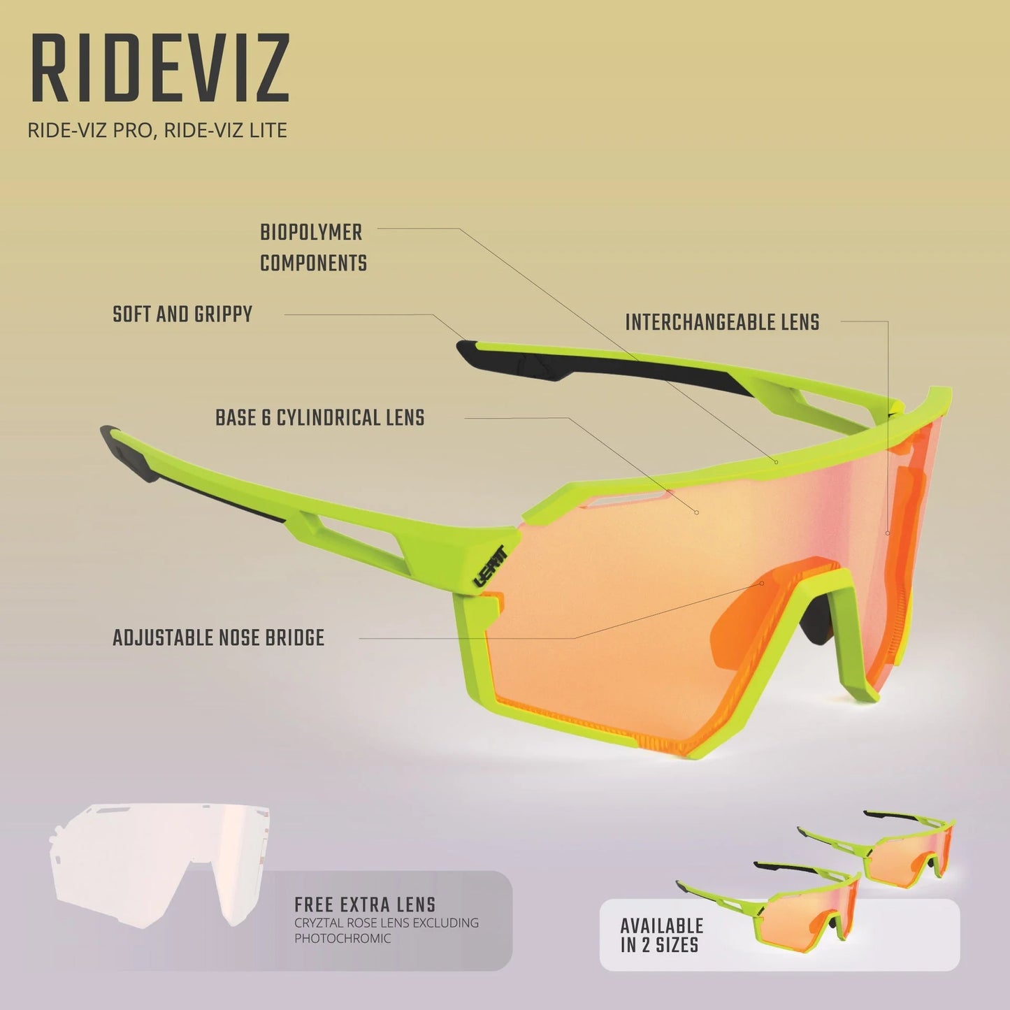 Óculos LEATT RIDEVIZ Lite Cryztal Satin Preto CRYZTAL Violeta 30 VLT