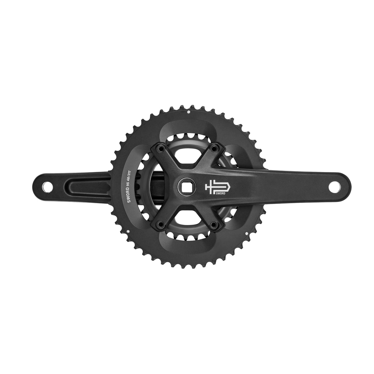 Pedaleiro MICROSHIFT SWORD BLACK 2x9V 48/31 FC-G7900-48