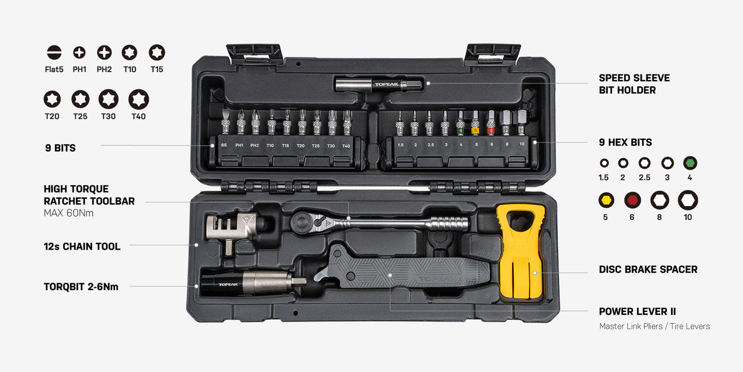 Caixa de ferramentas TOPEAK ESSENTIEL (24 peças)