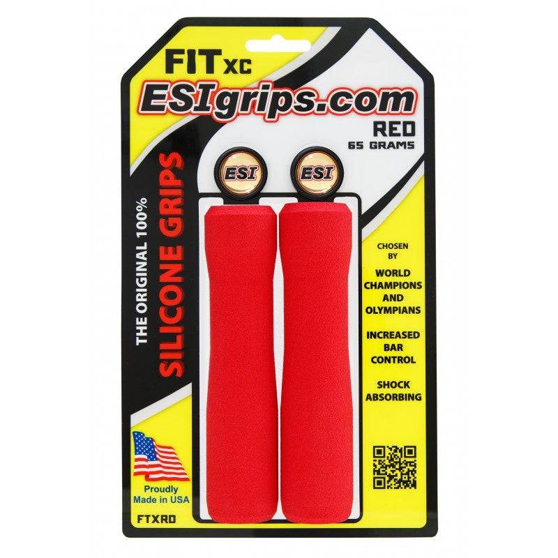 Punhos ESI FIT XC (EXTRA CHUNKY/CHUNKY COMBO) 130 mm Vermelho