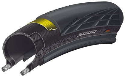 Pneu CONTINENTAL GRAND PRIX 5000 S TR 700c Tubeless Ready Preto