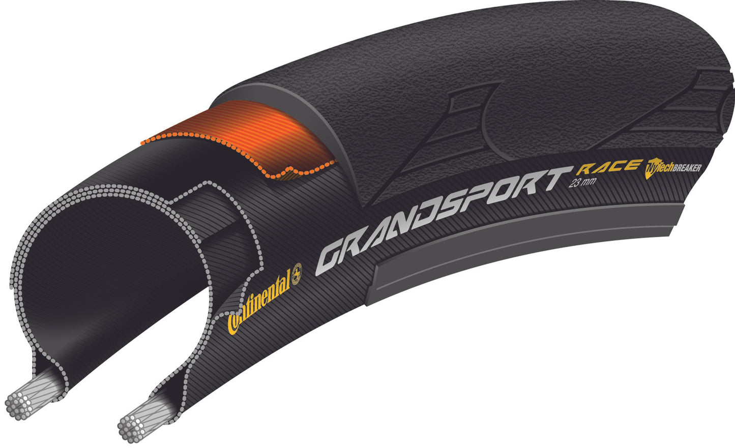 Pneu CONTINENTAL GRAND SPORT RACE 700x32c TubeType Preto