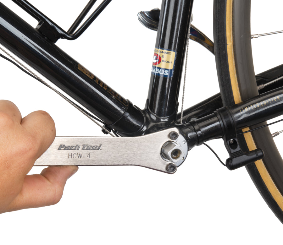 Park Tool HCW-4: extremidade com pinos a ajustar uma caixa