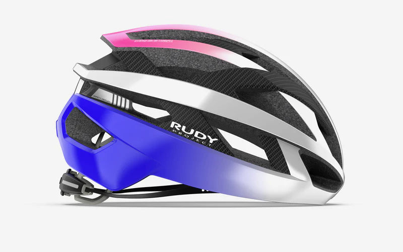 Capacete de estrada RUDY PROJECT REBEL CARBON Branco/Púrpura/Rosa