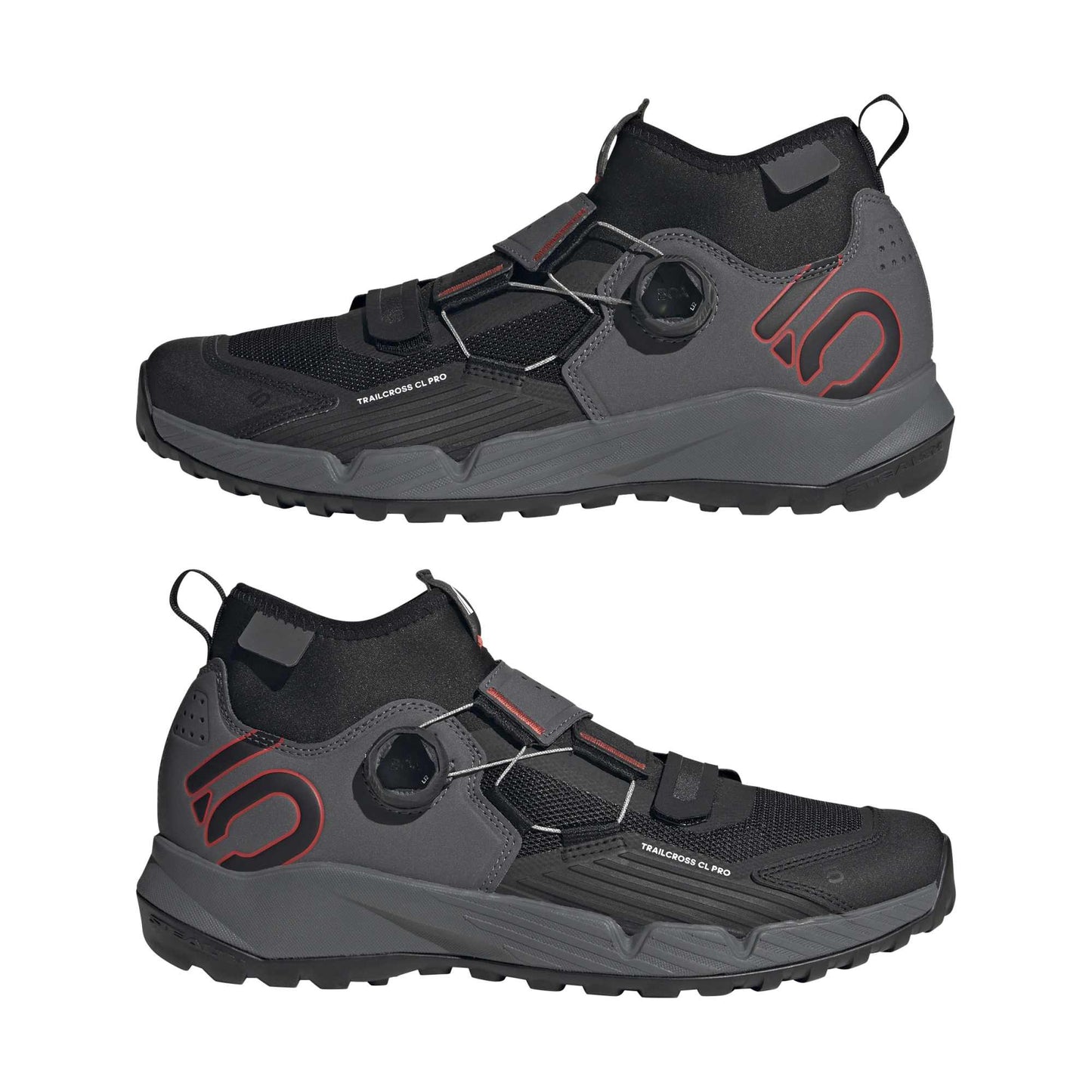 FIVE TEN TRAILCROSS PRO CLIP-IN Sapatos MTB Cinzento/Preto/Vermelho