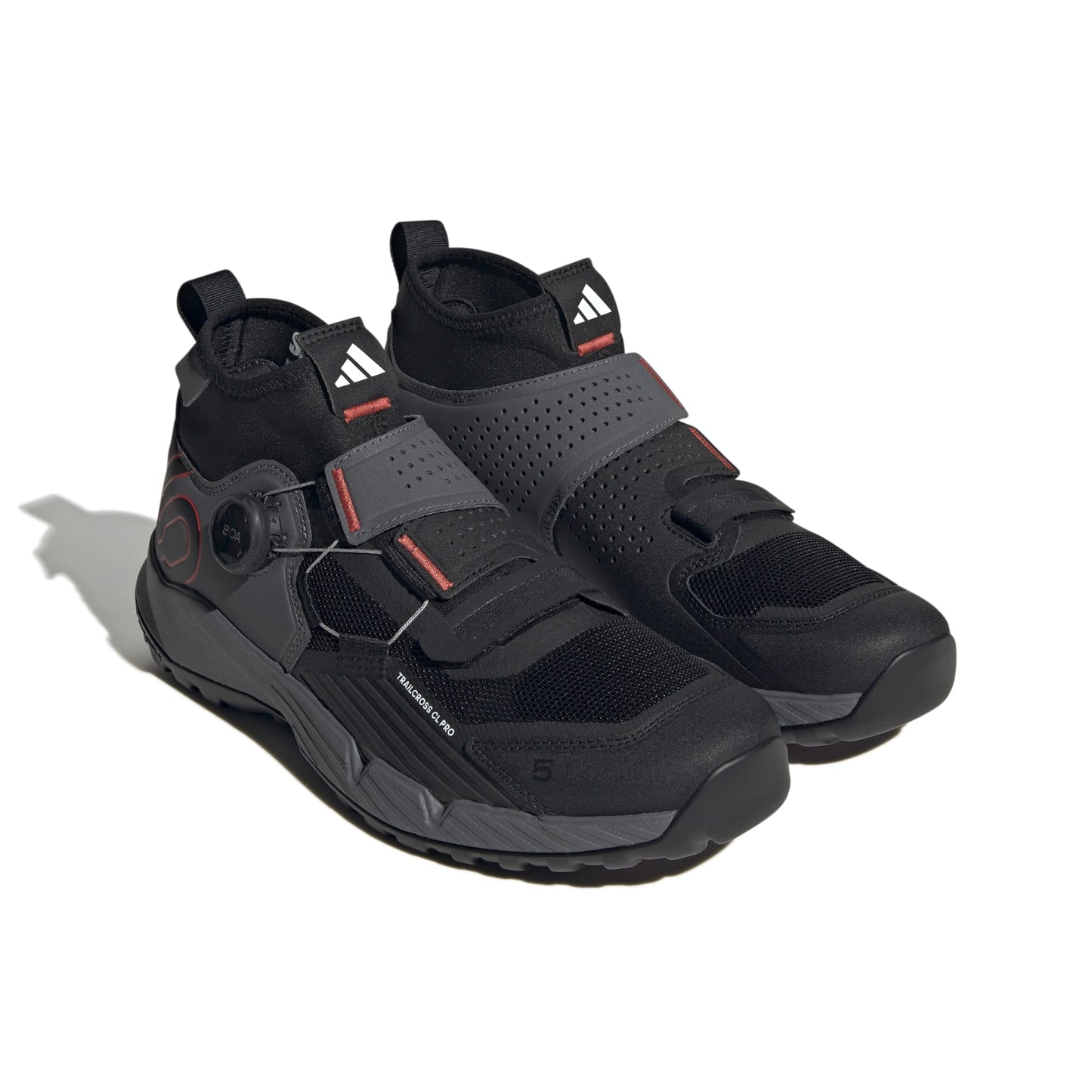 FIVE TEN TRAILCROSS PRO CLIP-IN Sapatos MTB Cinzento/Preto/Vermelho