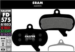 GALFER PERFORMANCE Pastilhas de travão semi-metálicas Sram Maven